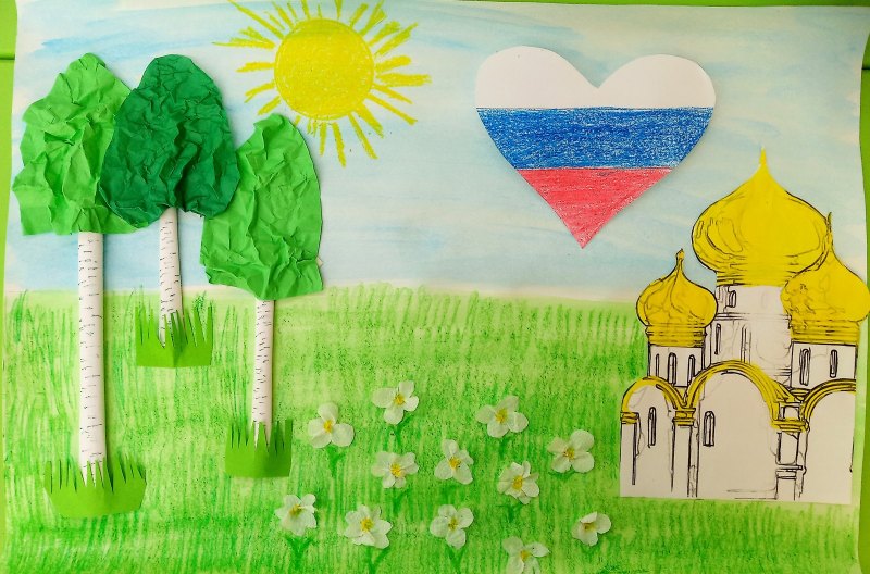 Аппликация на тему моя Родина Россия