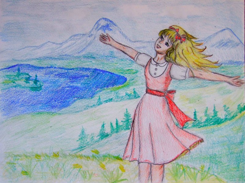 Рисунок на тему летние каникулы