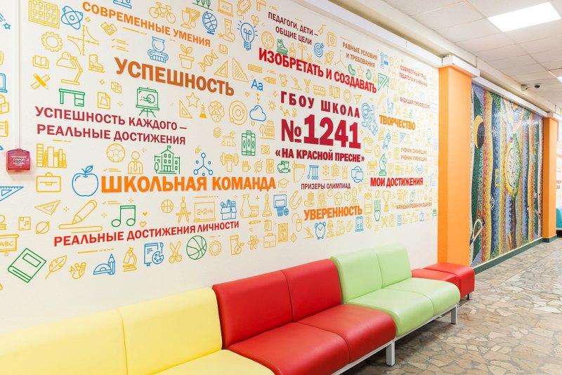 Оформление стен в школе