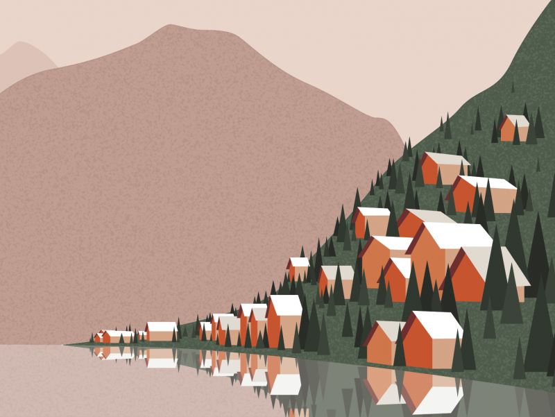 Adobe Illustrator горы