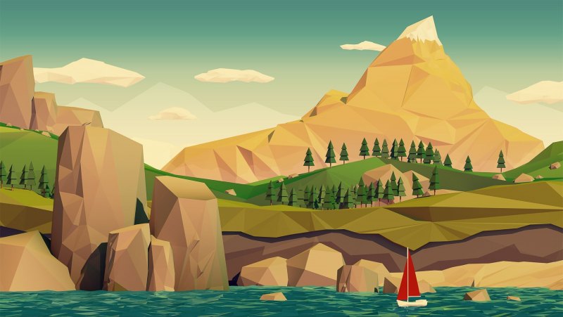 Горы Poly Art