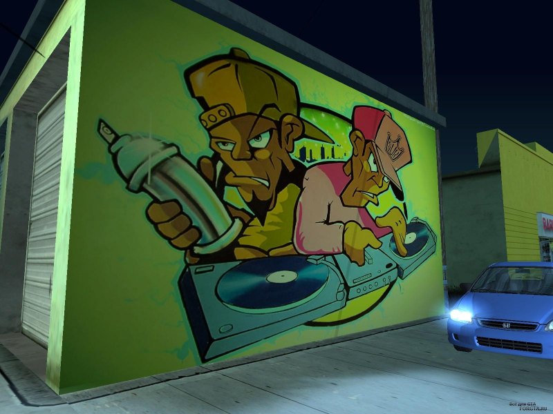 GTA San Andreas граффити Грув