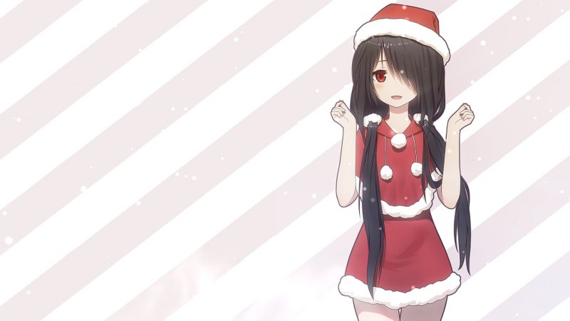 Новогодние аниме обои