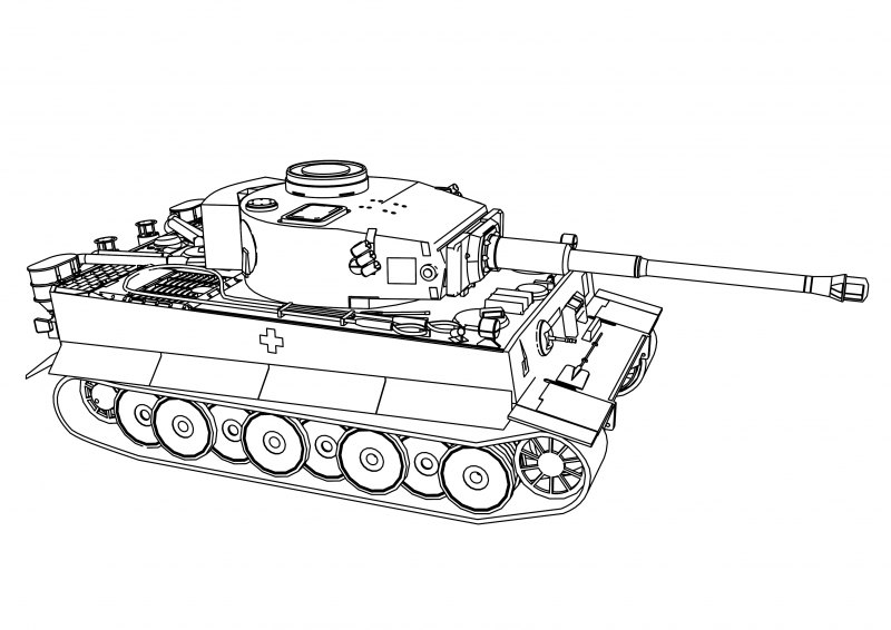 Танк раскраска т34 с тигром