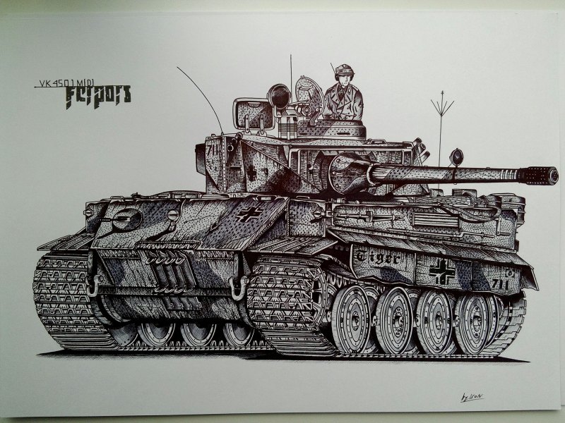 Рисунки танков ручкой