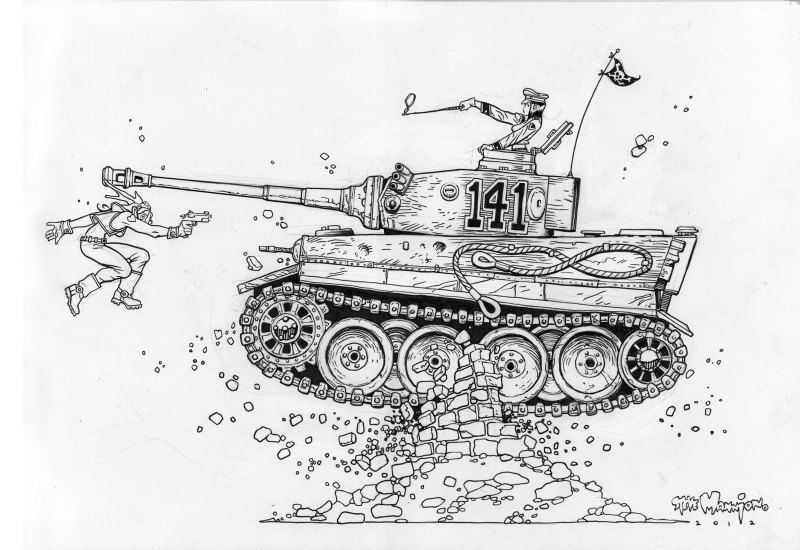 Танк раскраска т34 с тигром