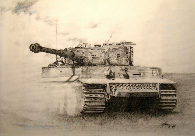 Рисунки танков тигр