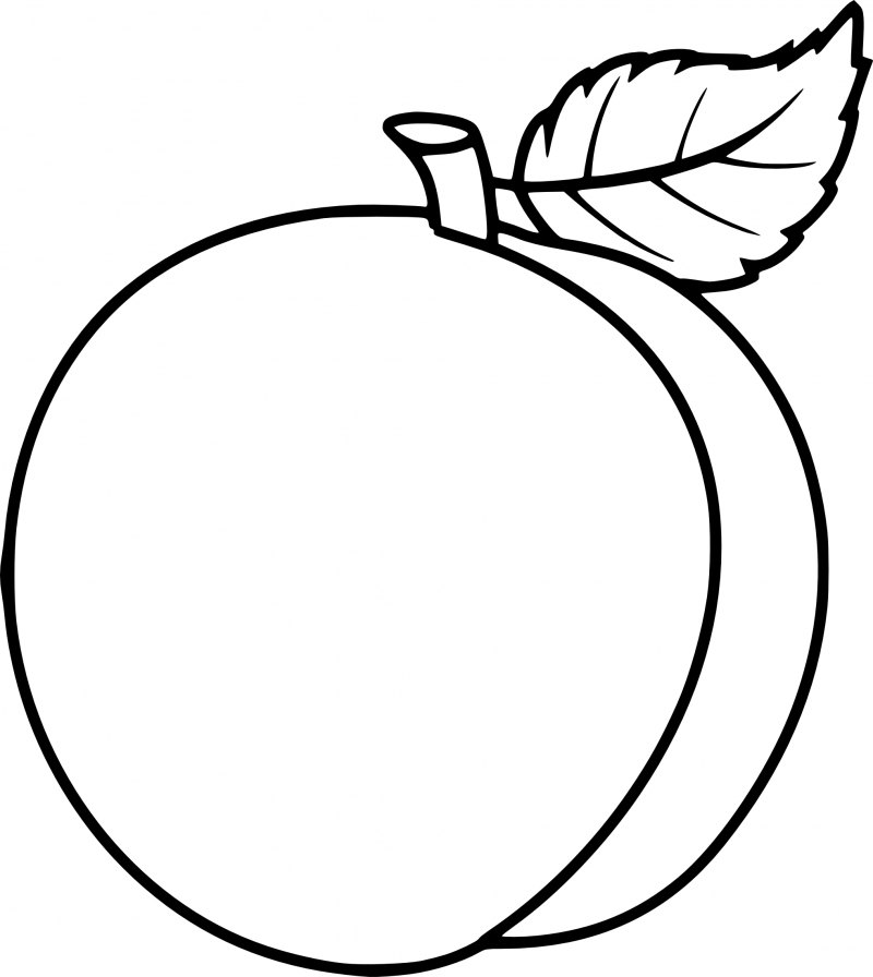 Персик раскраска для детей