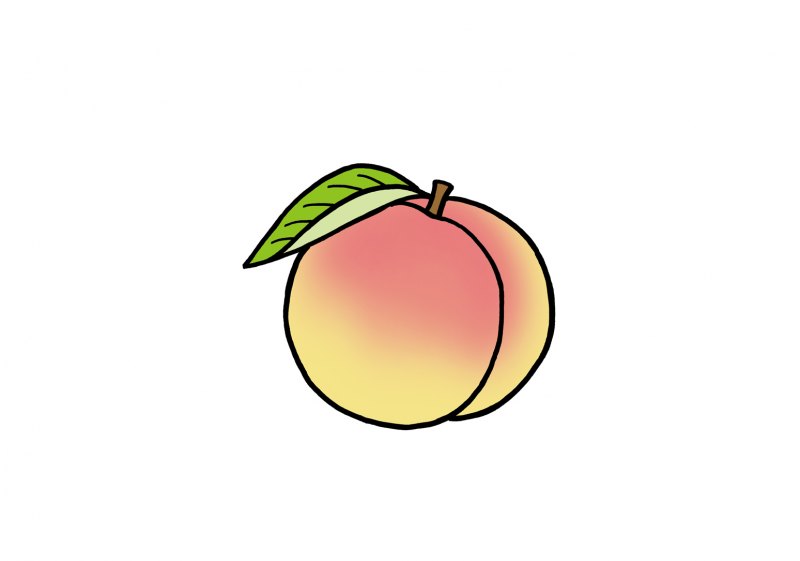 Персики мультяшные