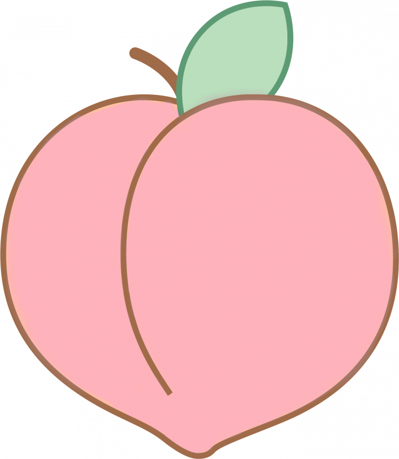 Персик нарисованный