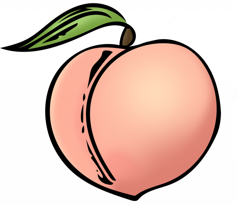 Персик нарисованный
