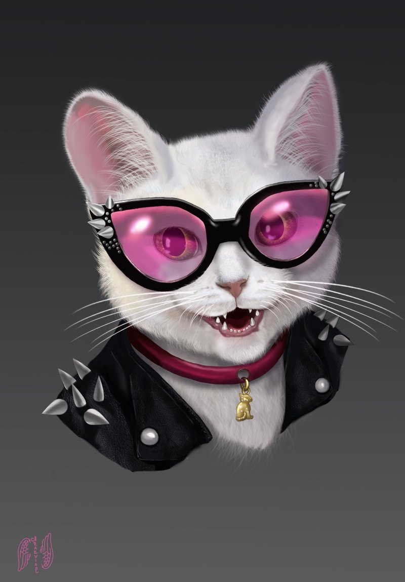 Кошечка в очках