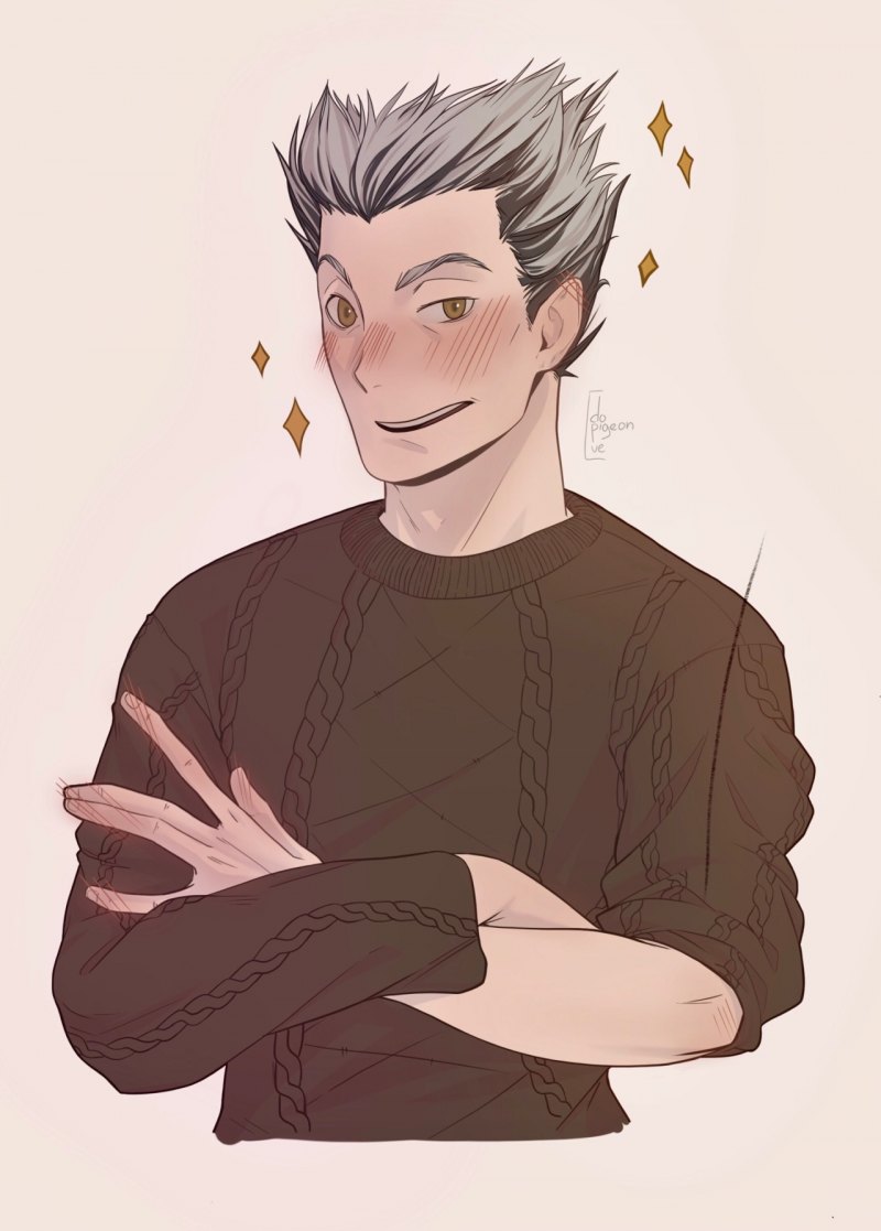 Бокуто Котаро реалистичный арт