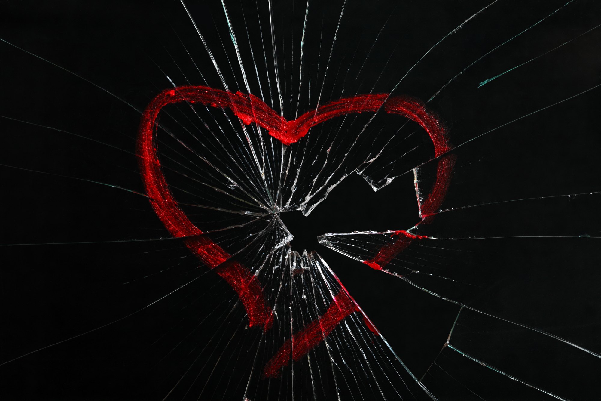 Разбитое сердце стекло