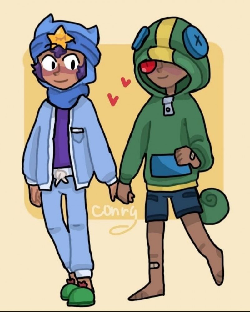 Леон и Сэнди из Brawl Stars