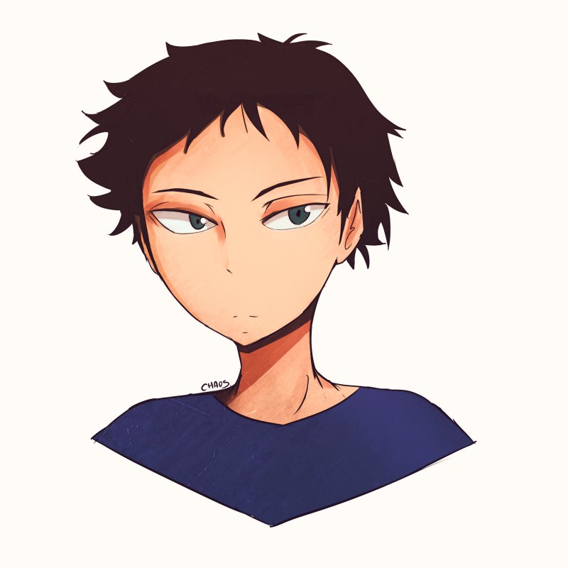 Акааши с длинными волосами