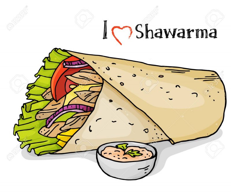 Шаурма иллюстрация