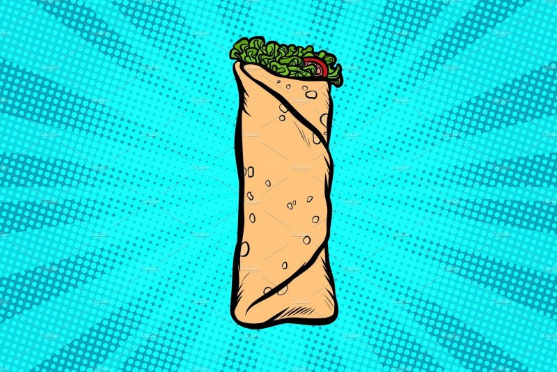 Шаверма иллюстрация