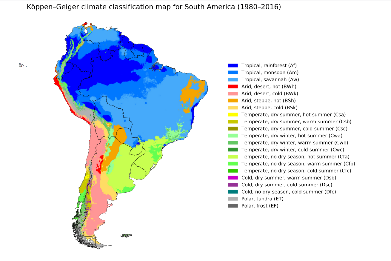 Климатическая карта Латинской Америки. Карта климатических зон Южной Америки. Климат Южной Америки карта. Карта климатических поясов Южной Америки. Природные зоны аргентины и их основные особенности