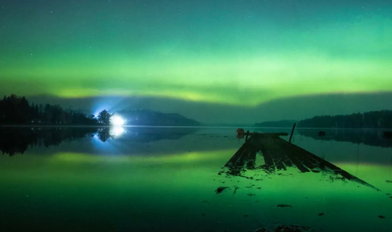 Выборг Северное сияние