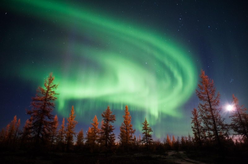 Архангельск Северное сияние
