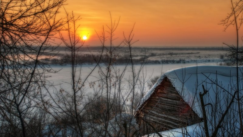 Зима в деревне