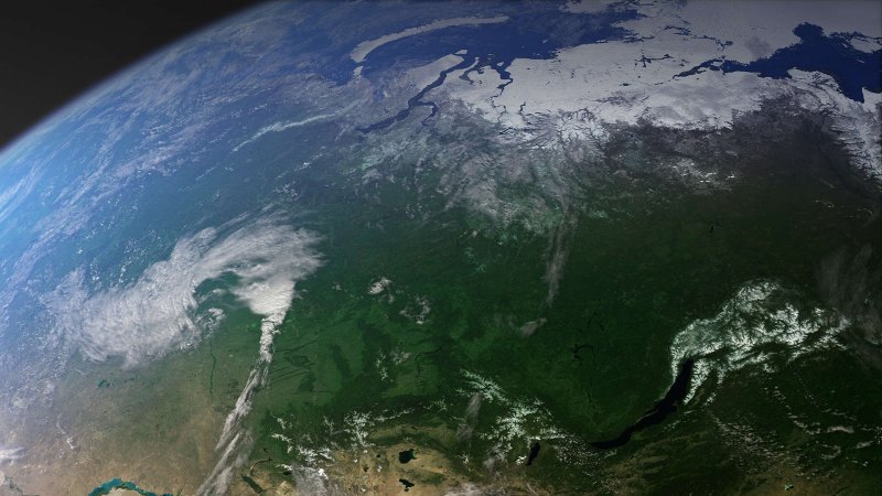 Сибирь вид из космоса