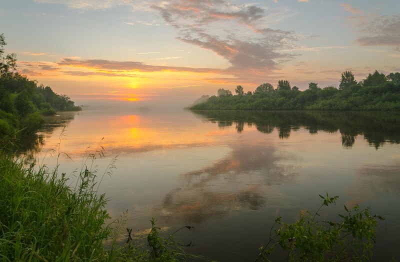 Рассвет Ступино река