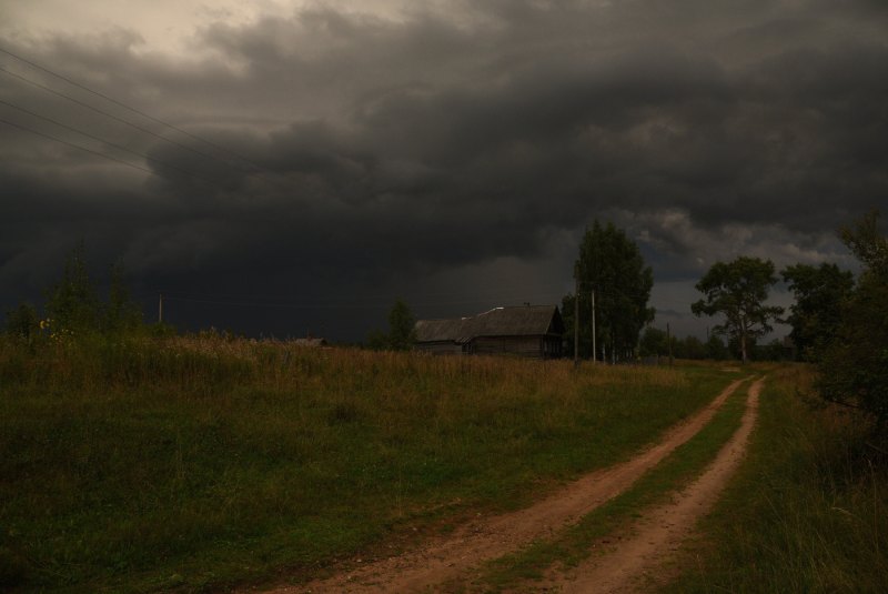 Перед грозой в деревне