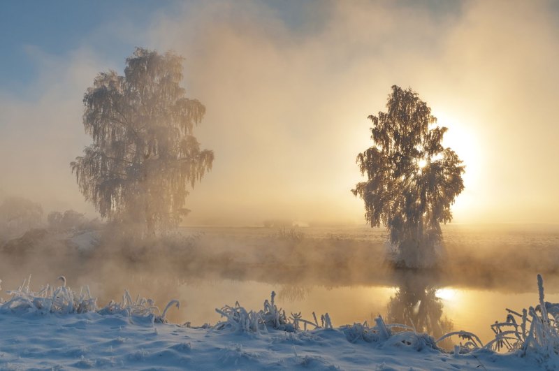 Утро зима
