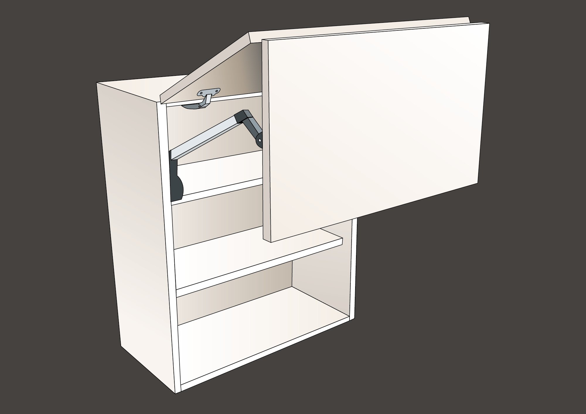 механизм для подъема дверцы кухонного шкафа