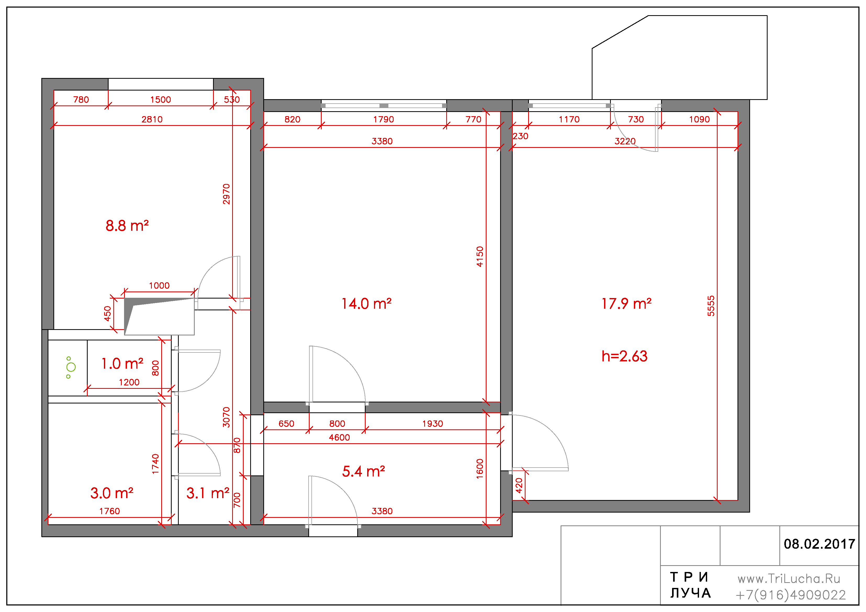 Размеры комнат в панельном доме