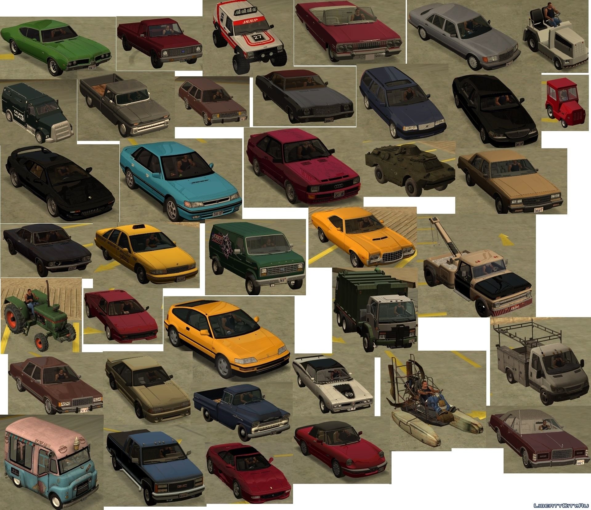 GTA sa car Pack 90s