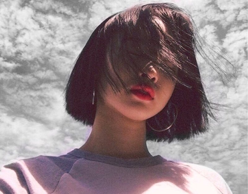 Кореянки с серыми волосами и каре