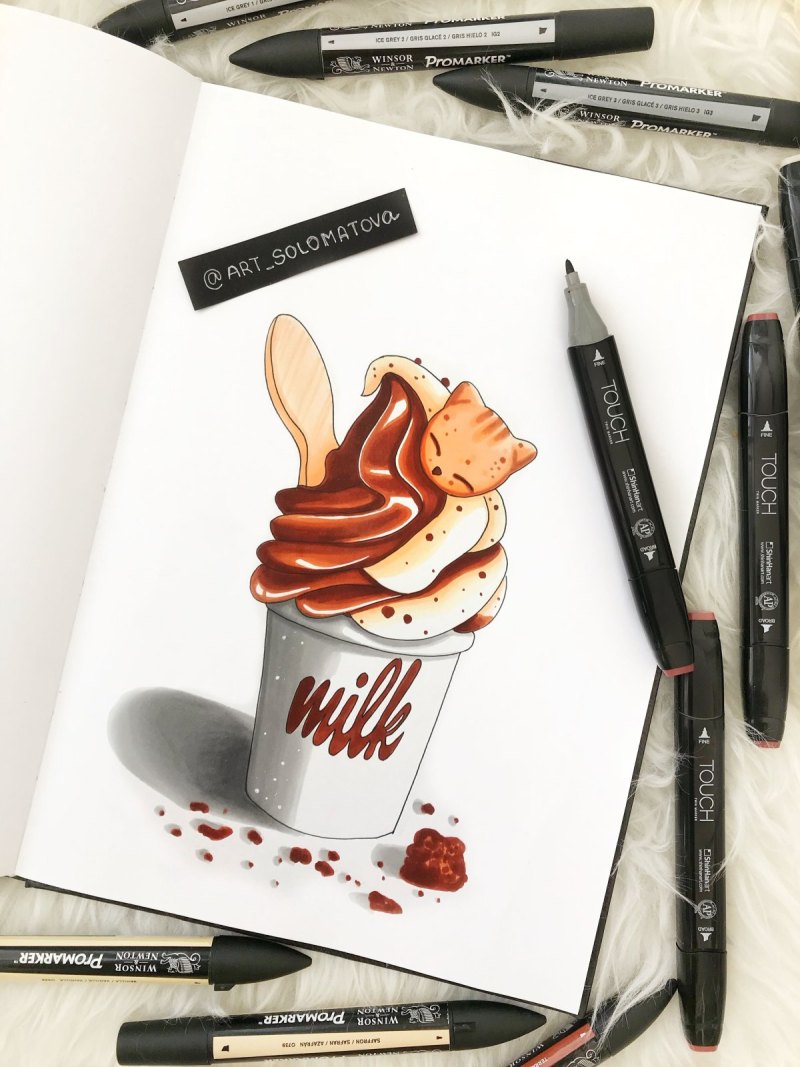 Рисунки маркерами легкие маленькие