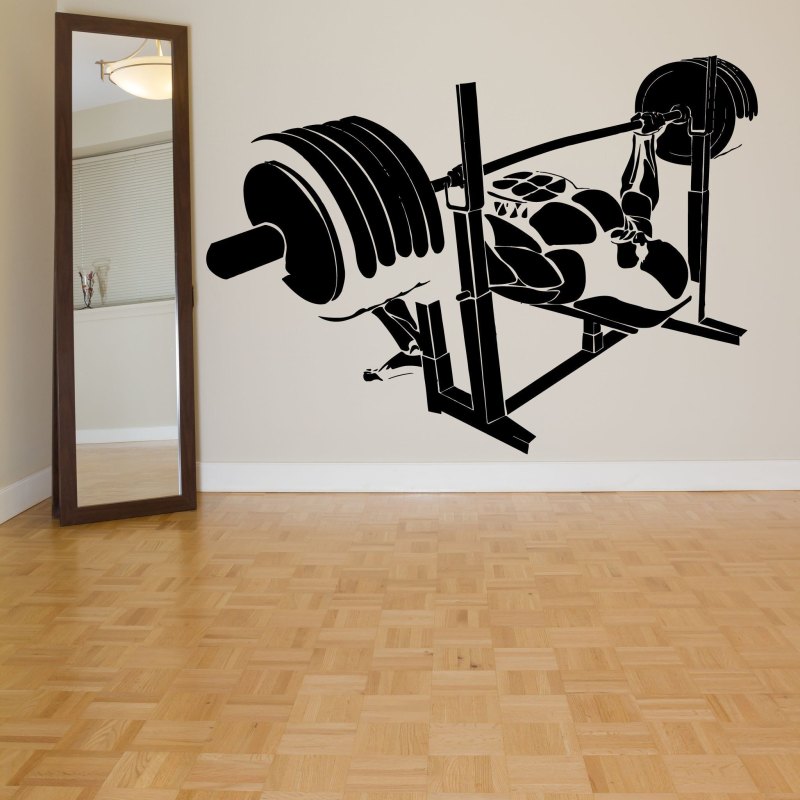 Рисунок на стене в спортклубе «Мотивация»