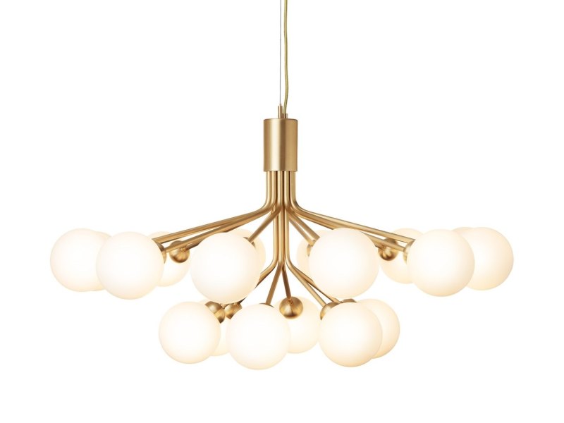 Люстра balls White & Brass 9