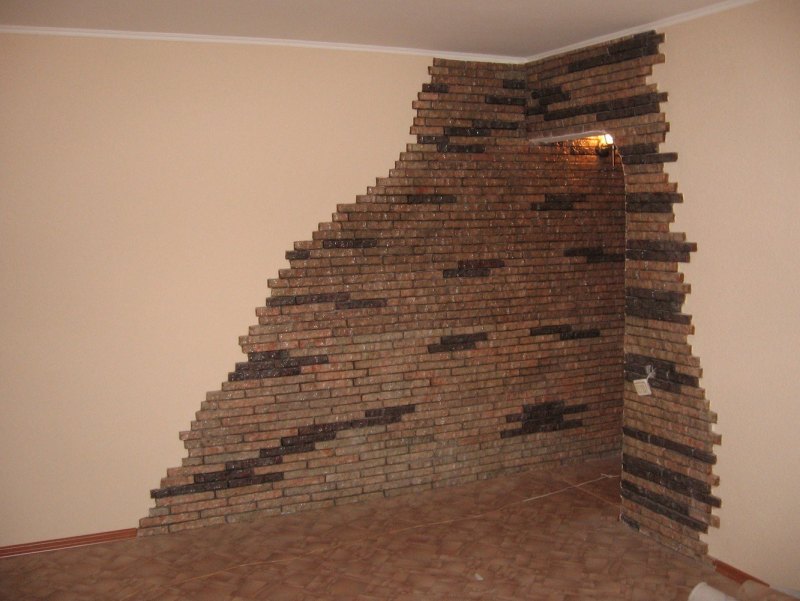 Отделка арки искусственным камнем