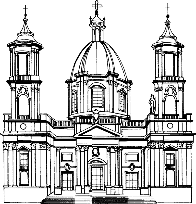 Замок барокко рисунок