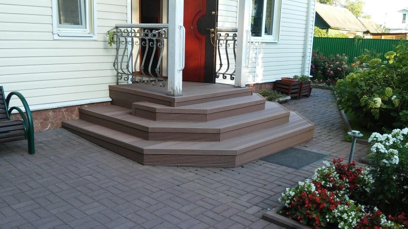 Ступени из клинкерной тротуарной плитки