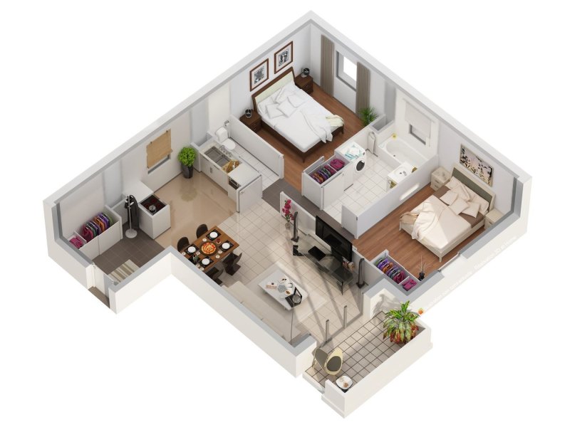 Американский дом планировка 3 d