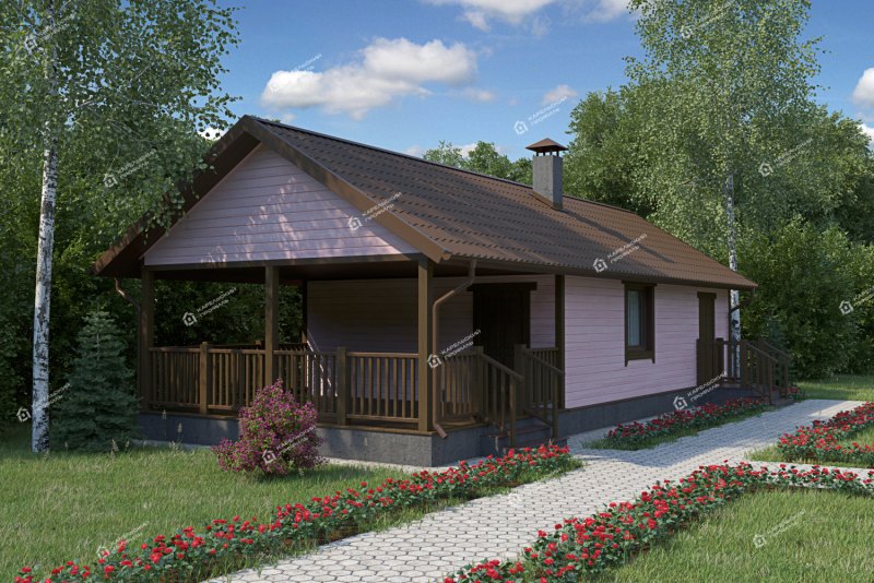 Баня из бруса 150х150 с беседкой