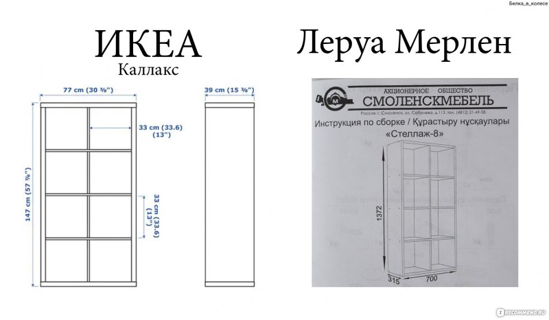 Стеллаж икеа каллакс размеры ячеек