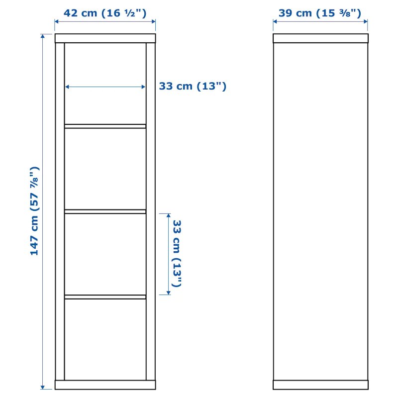 Kallax каллакс стеллаж, белый42x147 см