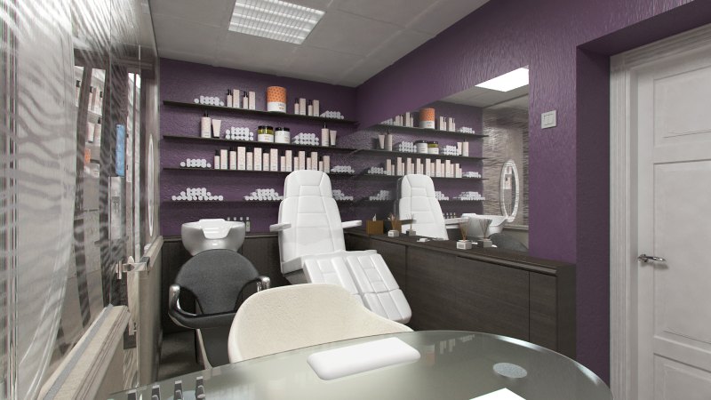 Интерьер салона красоты 40 м