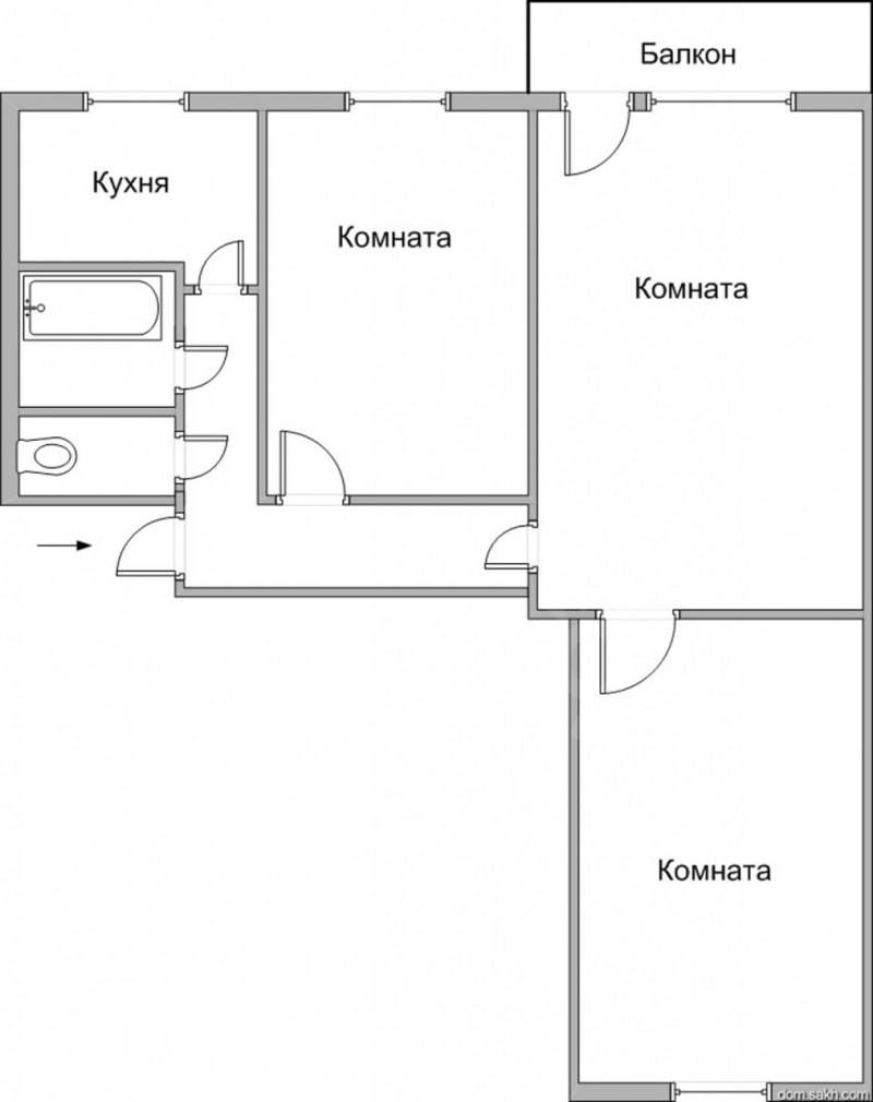 Размеры кухни в панельном 5 этажном доме