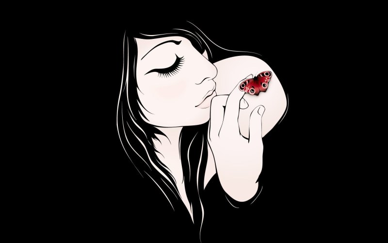 Рисунки на черном фоне