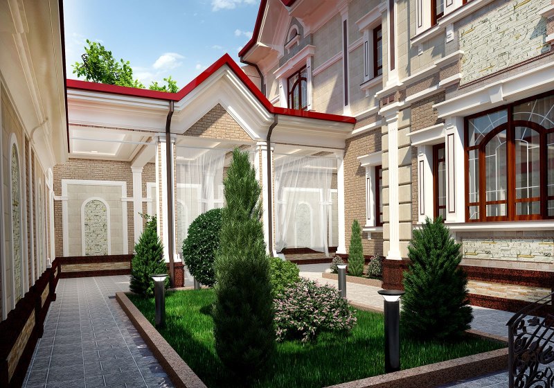 Террасирование газона