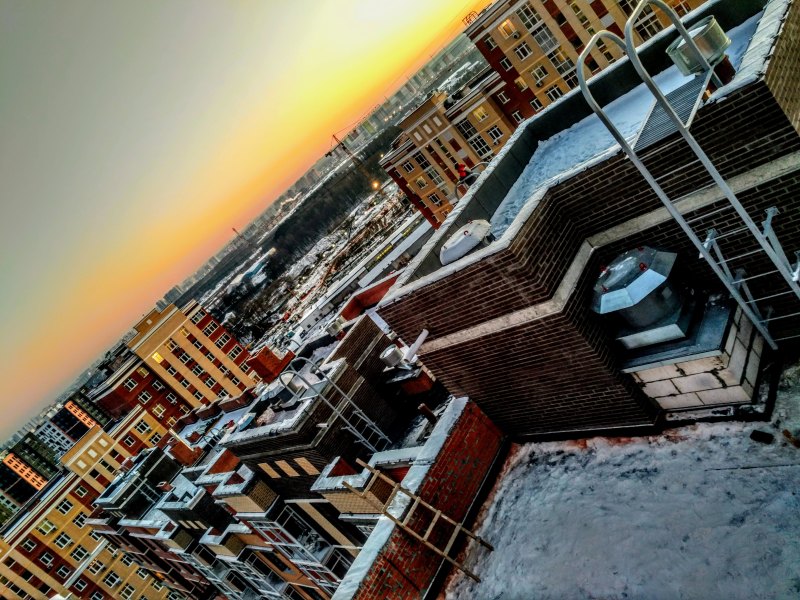 Крыши домов многоэтажек